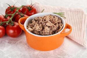 Canned tuna fish for salad photo