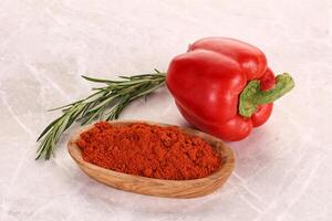 Red paprika powder aroma seasoning photo