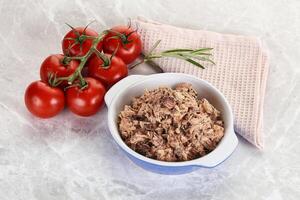 Canned tuna fish for salad photo