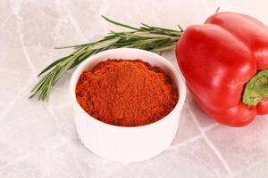 Red paprika powder aroma seasoning photo