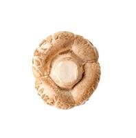 Top view of fresh or dry shiitake mushroom isolated  on white background with clipping path photo