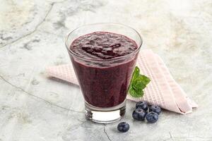 Fresh sweet natural blueberry smoothie photo