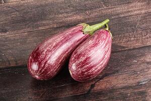 Ripe purple graffiti eggplant for cooking photo