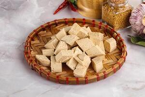 Vegan cuisine - organic tofu cheese photo