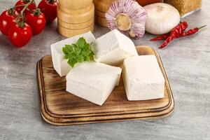 Greek traditional organic feta cheese photo