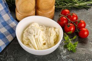 Italian delicous stracciatella cheese photo