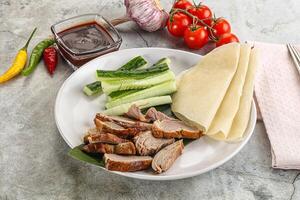 Chinese cuisine - roasted duck breast photo