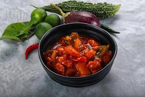 chino cocina - gamba dulce y agrio salsa foto