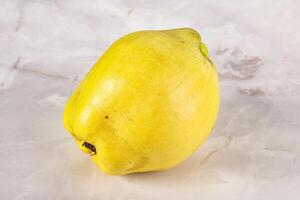 Ripe sweet organic quince fruit photo