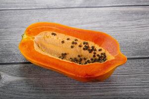 Sweet and juicy tropical papaya photo