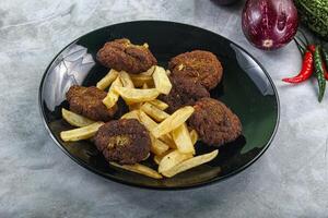 Vegan cuisine - chickpea round falafel photo