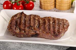 Rib eye steak grilled beef photo