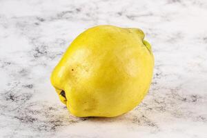 Ripe sweet organic quince fruit photo