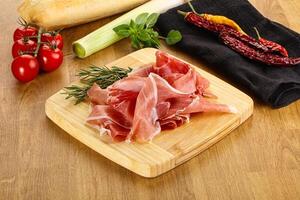 Spanish cuisine pork meat Jamon photo