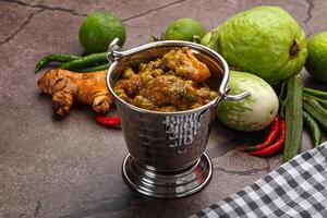 Indian traditional cuisine Aloo mutter photo