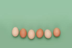 Row of eggs. Fun Easter background photo