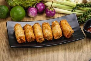 Vietnamese cuisine fried spring roll photo