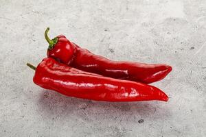Red sweet Ramiro organic pepper photo