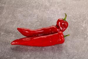 Red sweet Ramiro organic pepper photo