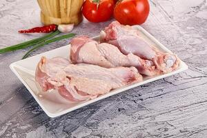 Raw turkey shoulder wing for cooking photo