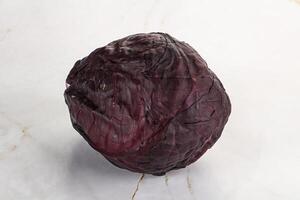 Natural organic violet cabbage head photo