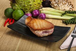 Roasted fresh delicous Tuna steak photo