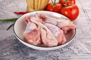 Raw turkey shoulder wing for cooking photo