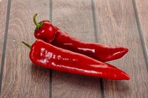 Red sweet Ramiro organic pepper photo