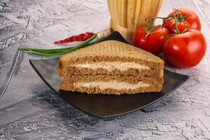 Club sandwich with Tuna fish photo