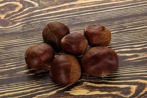 Tasty delicous brown natural Chestnut photo