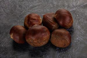 Tasty delicous brown natural Chestnut photo