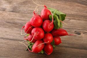 Heap ripe fresh red radish photo