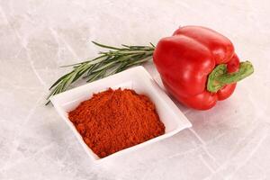 Red paprika powder aroma seasoning photo