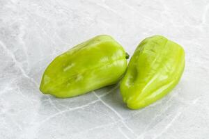 Green raw fresh bell pepper photo