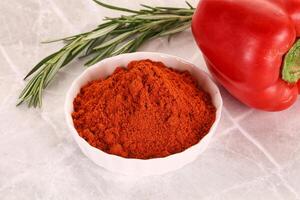 Red paprika powder aroma seasoning photo
