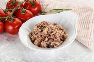 Canned tuna fish for salad photo