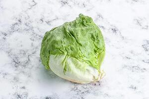 Natural organic iceberg salad cabbage photo