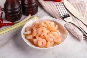 Cocktail prawns in the bowl photo