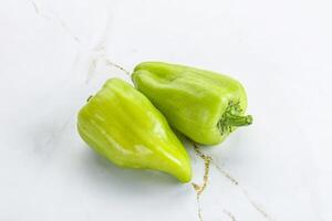 Green raw fresh bell pepper photo