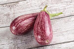 Ripe purple graffiti eggplant for cooking photo