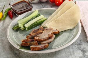 Chinese cuisine - roasted duck breast photo