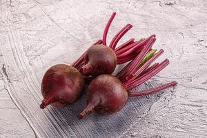 Young raw beetroot heap isolated photo