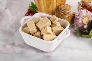 Vegan cuisine - organic tofu cheese photo