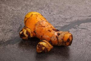 Fresh curcuma root for cooking photo