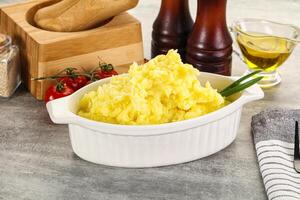 Mashed potato Puree with butter photo