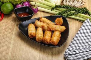 Vietnamese cuisine fried spring roll photo