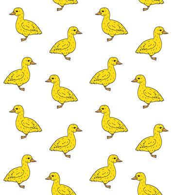 Vector hand drawn doodle sketch baby duckling duck