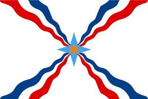 Flag of the Assyrians vector