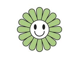 cute abstract green flora flower vector