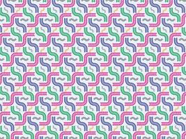 Seamless hand-draw colorful geometric dash line pattern vector